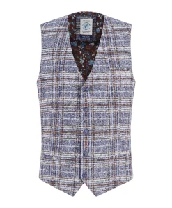 Heren gilet blauw