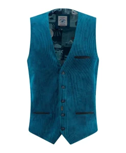Heren gilet blauw