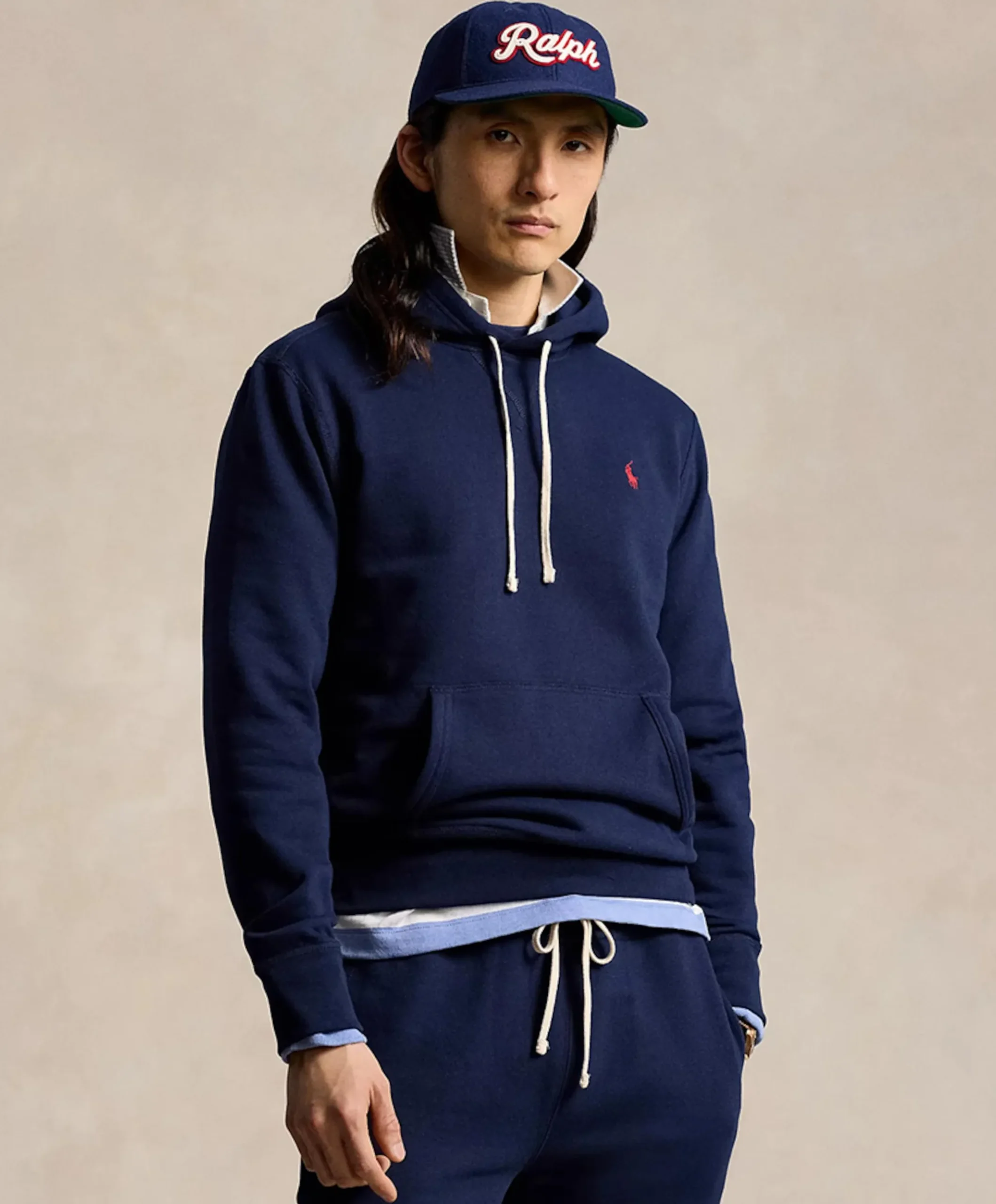 Heren hoodie blauw