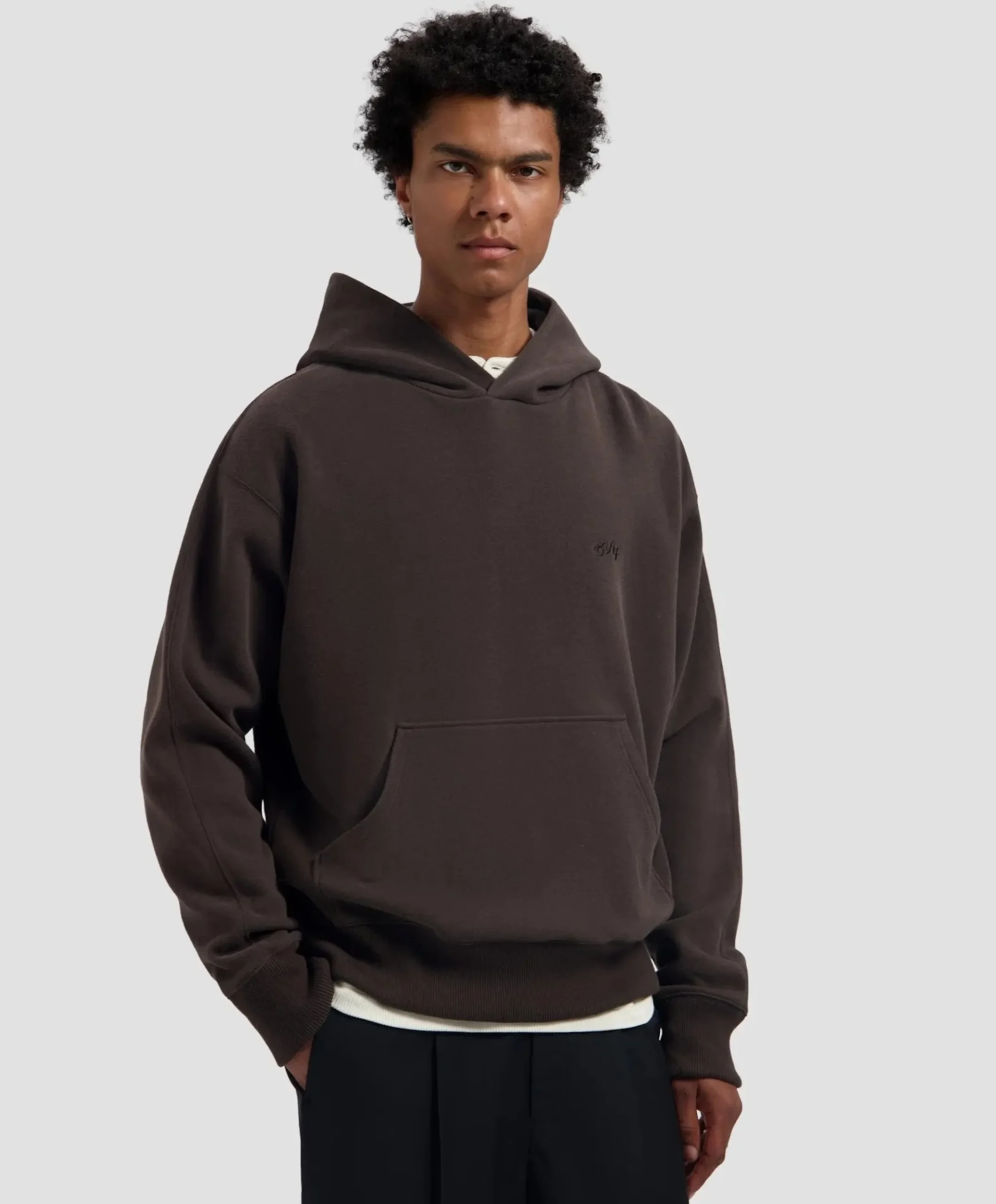 Heren hoodie bruin