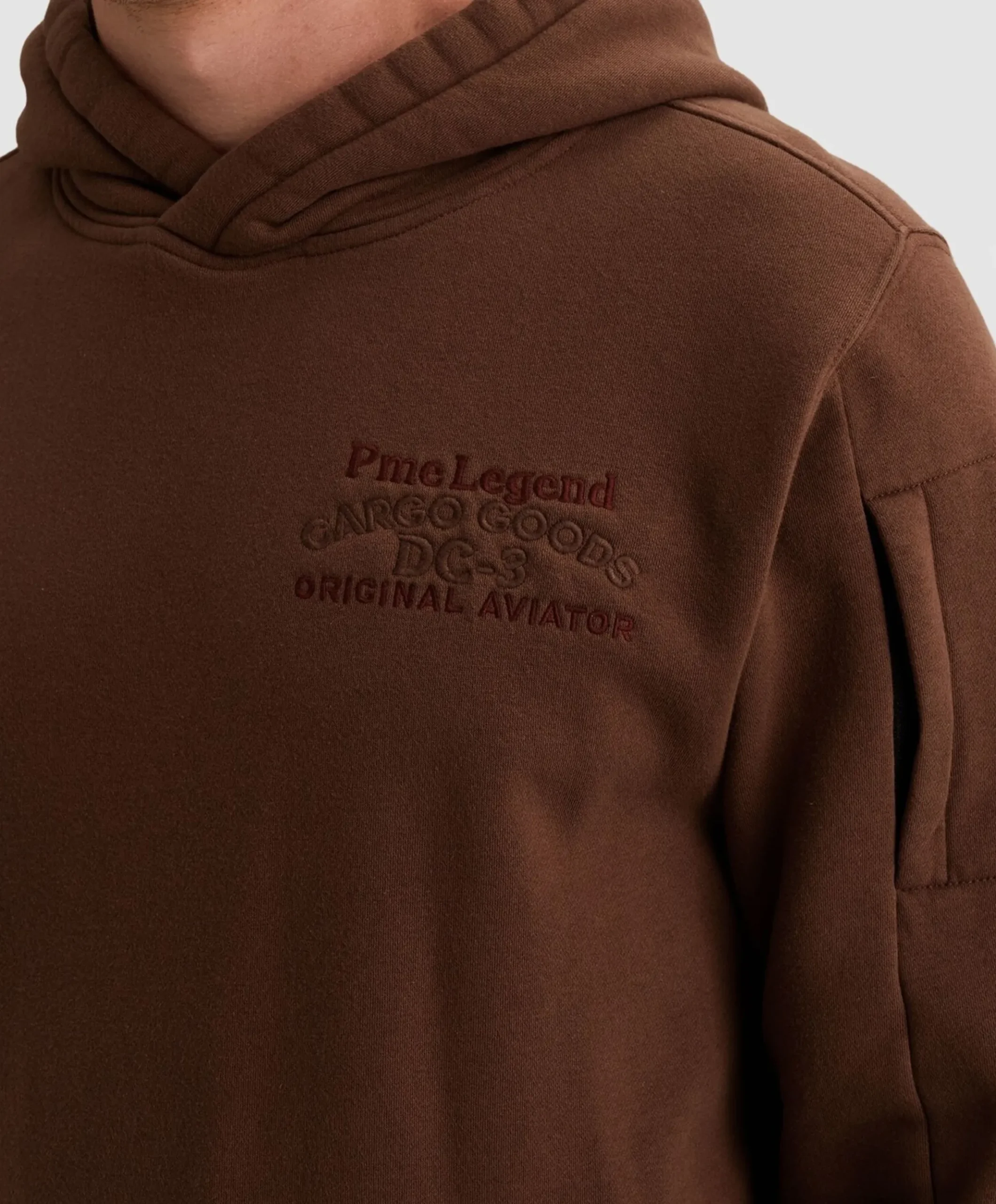 Heren hoodie bruin