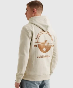 Heren hoodie ecru
