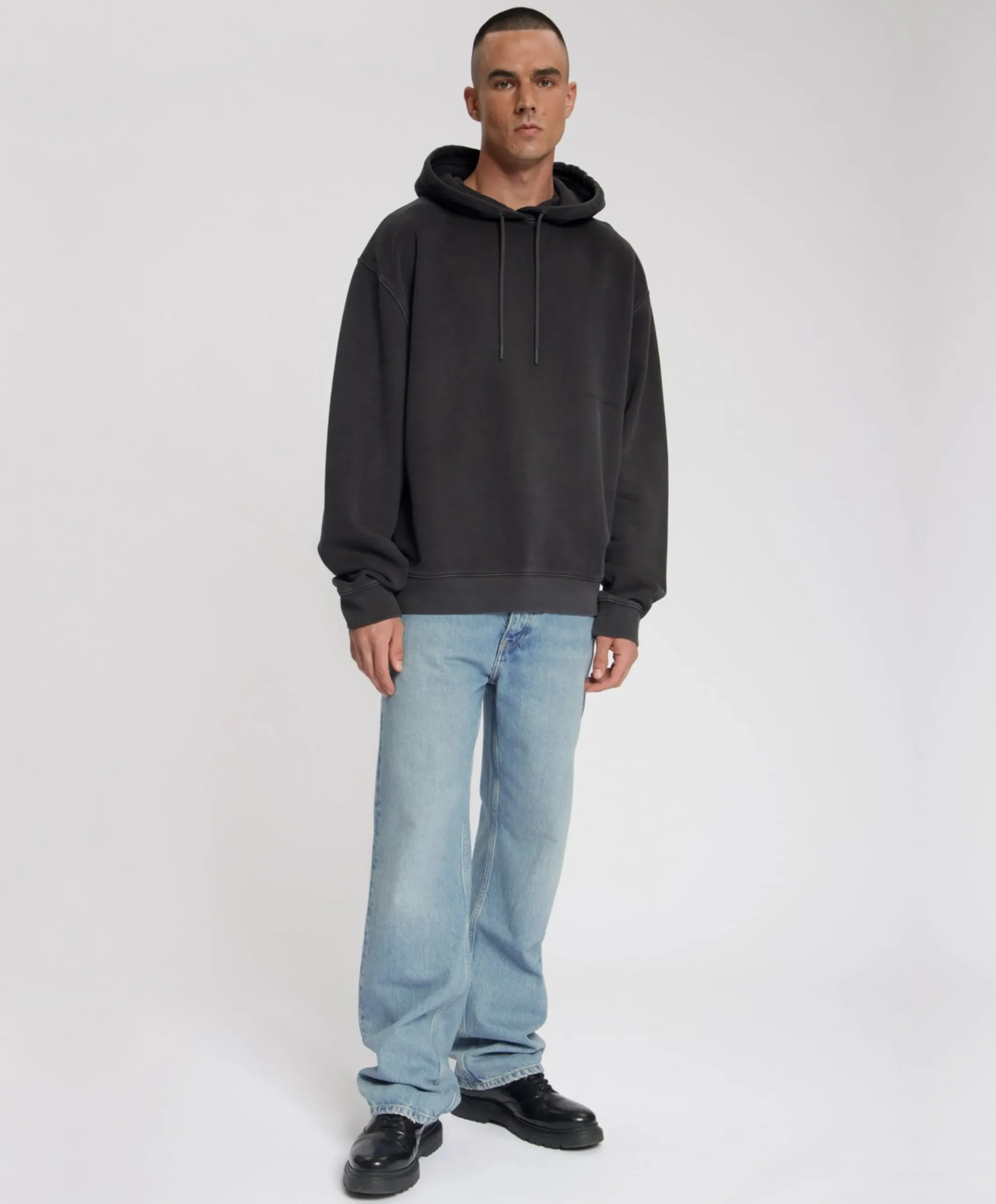 Heren hoodie grijs
