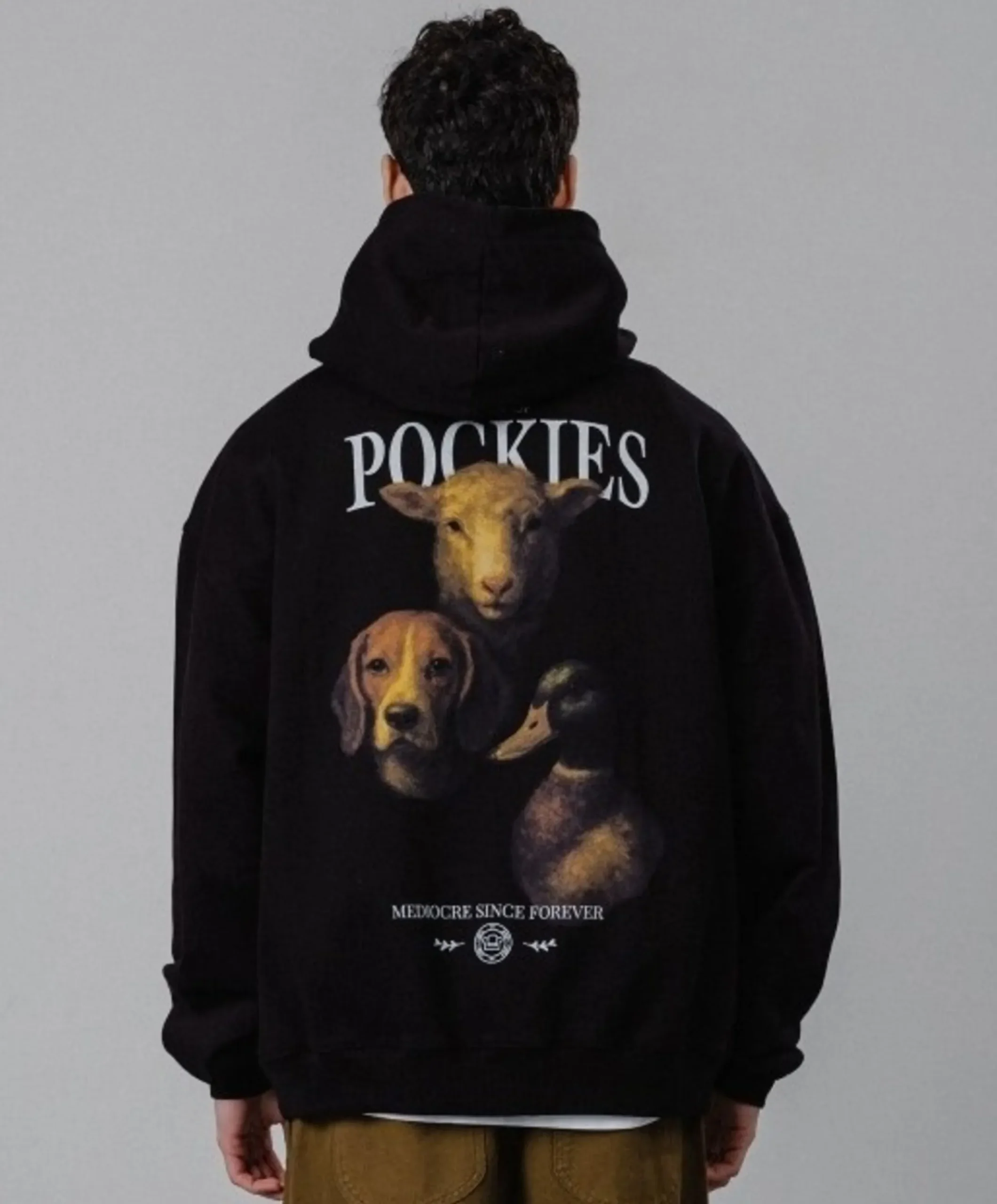 Heren hoodie zwart