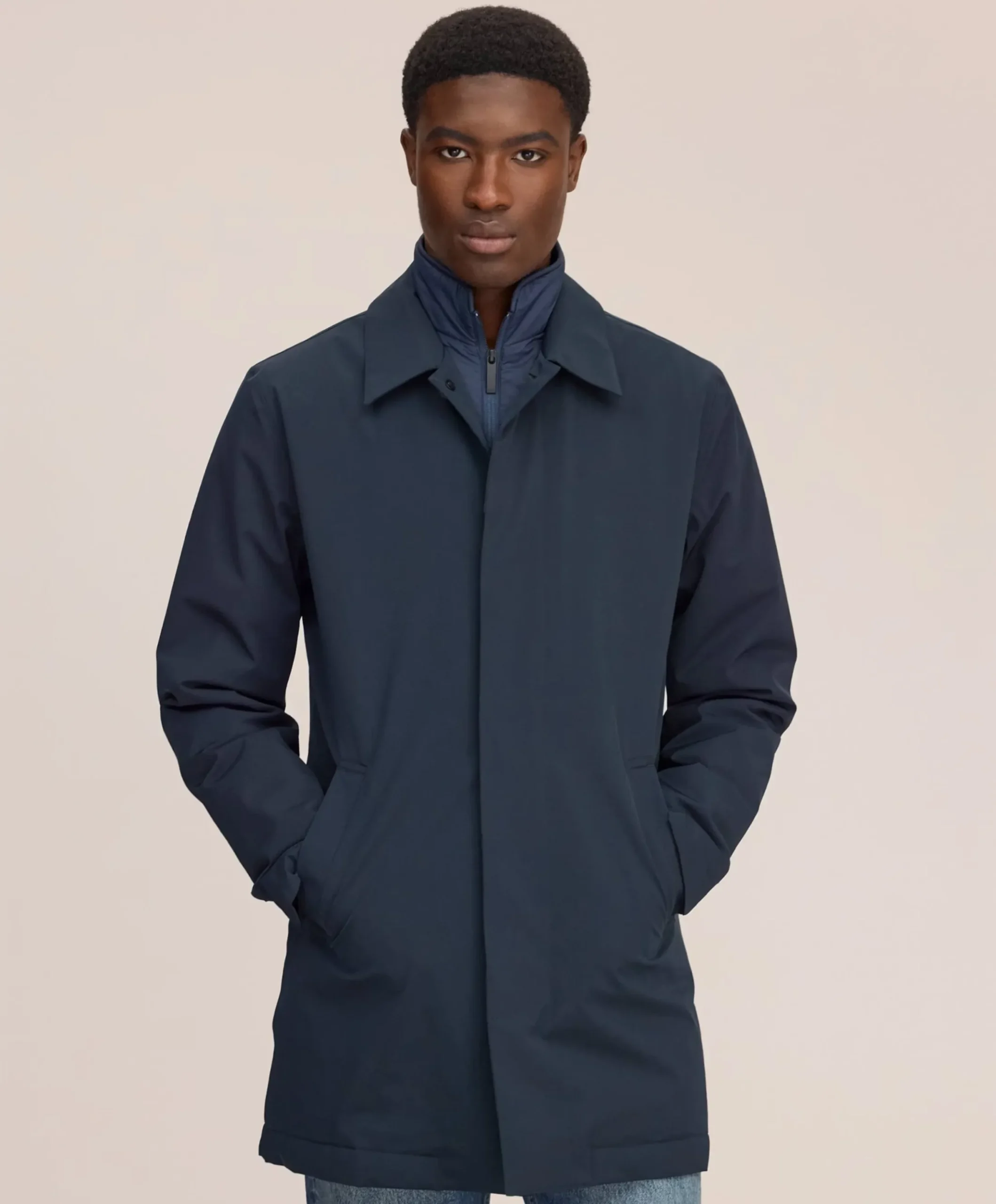 Heren jas blauw
