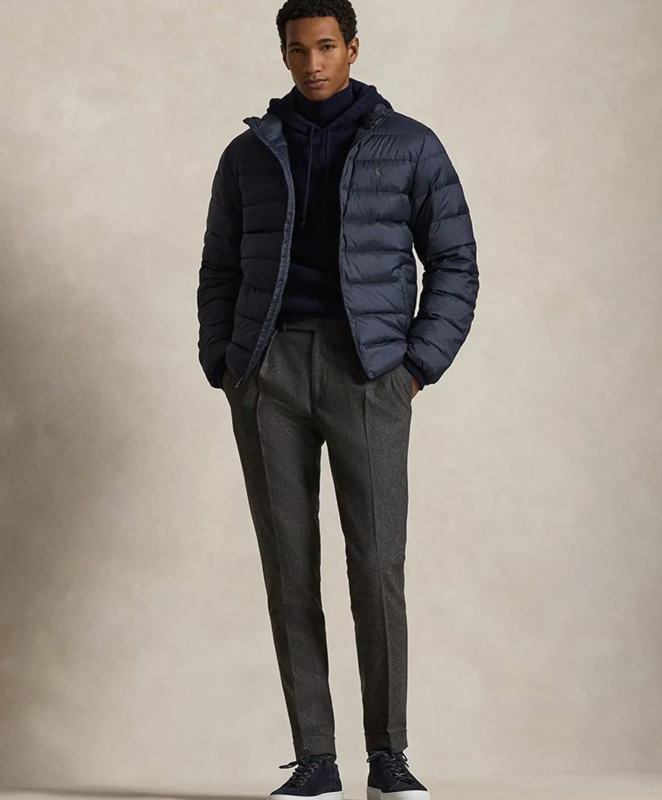 Heren jas blauw