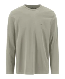 Heren longsleeve beige