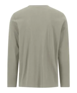Heren longsleeve beige