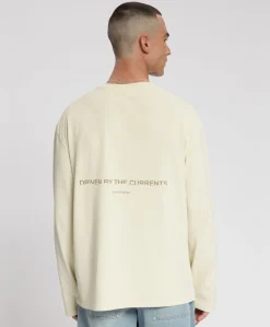 Heren longsleeve beige