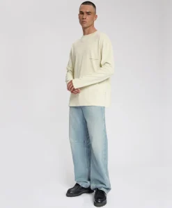 Heren longsleeve beige