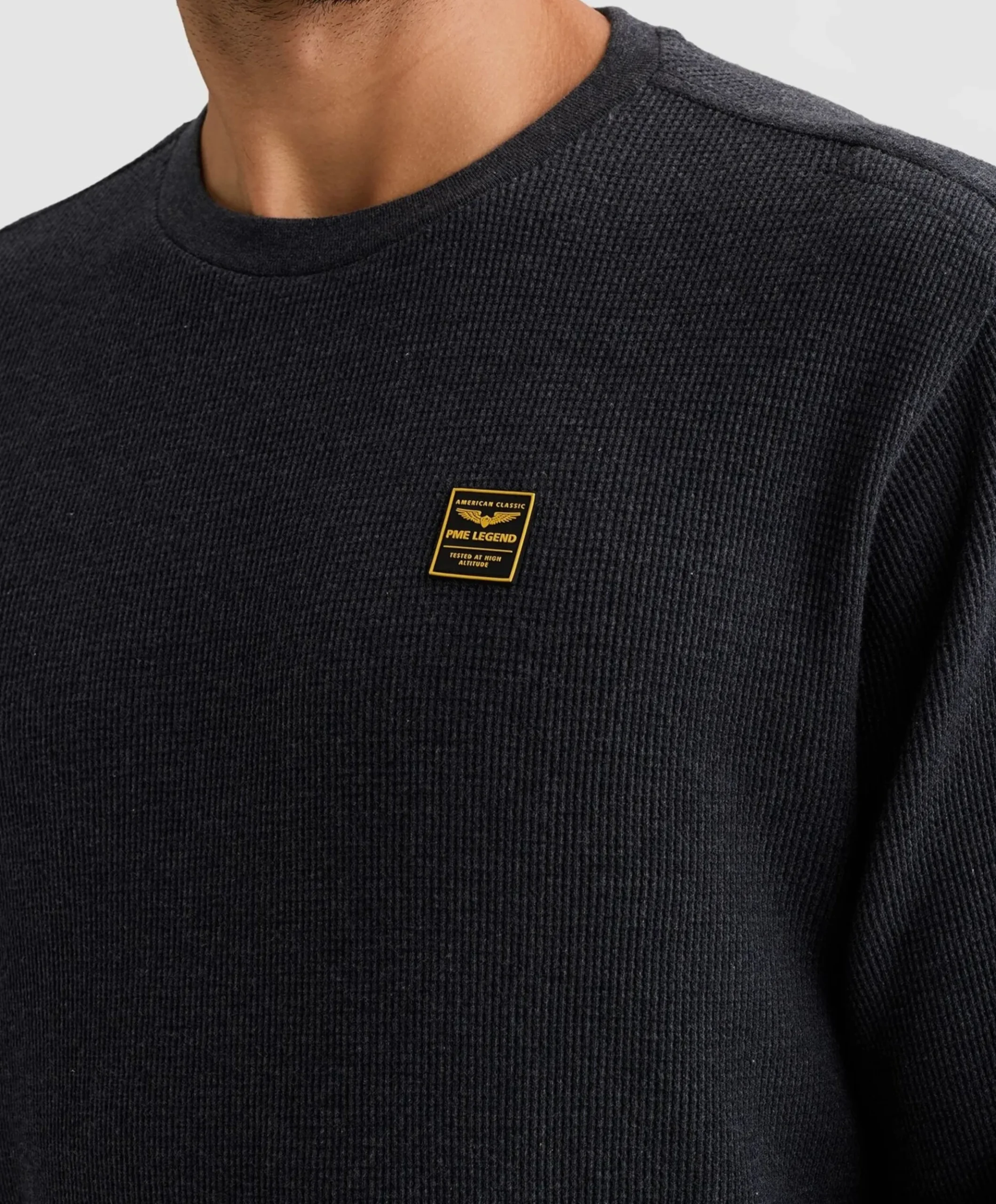 Heren longsleeve blauw