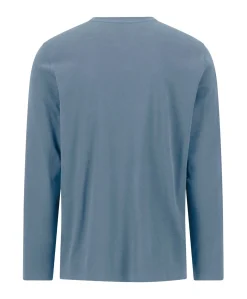 Heren longsleeve blauw
