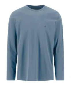 Heren longsleeve blauw