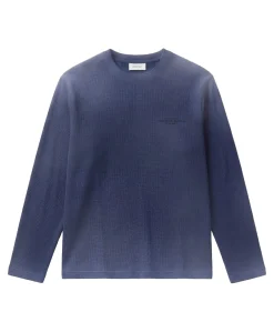 Heren longsleeve blauw