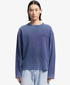 Heren longsleeve blauw