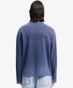 Heren longsleeve blauw