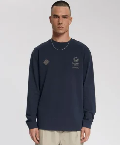 Heren longsleeve blauw