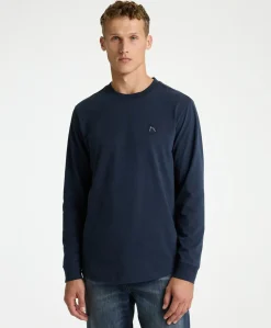 Heren longsleeve blauw