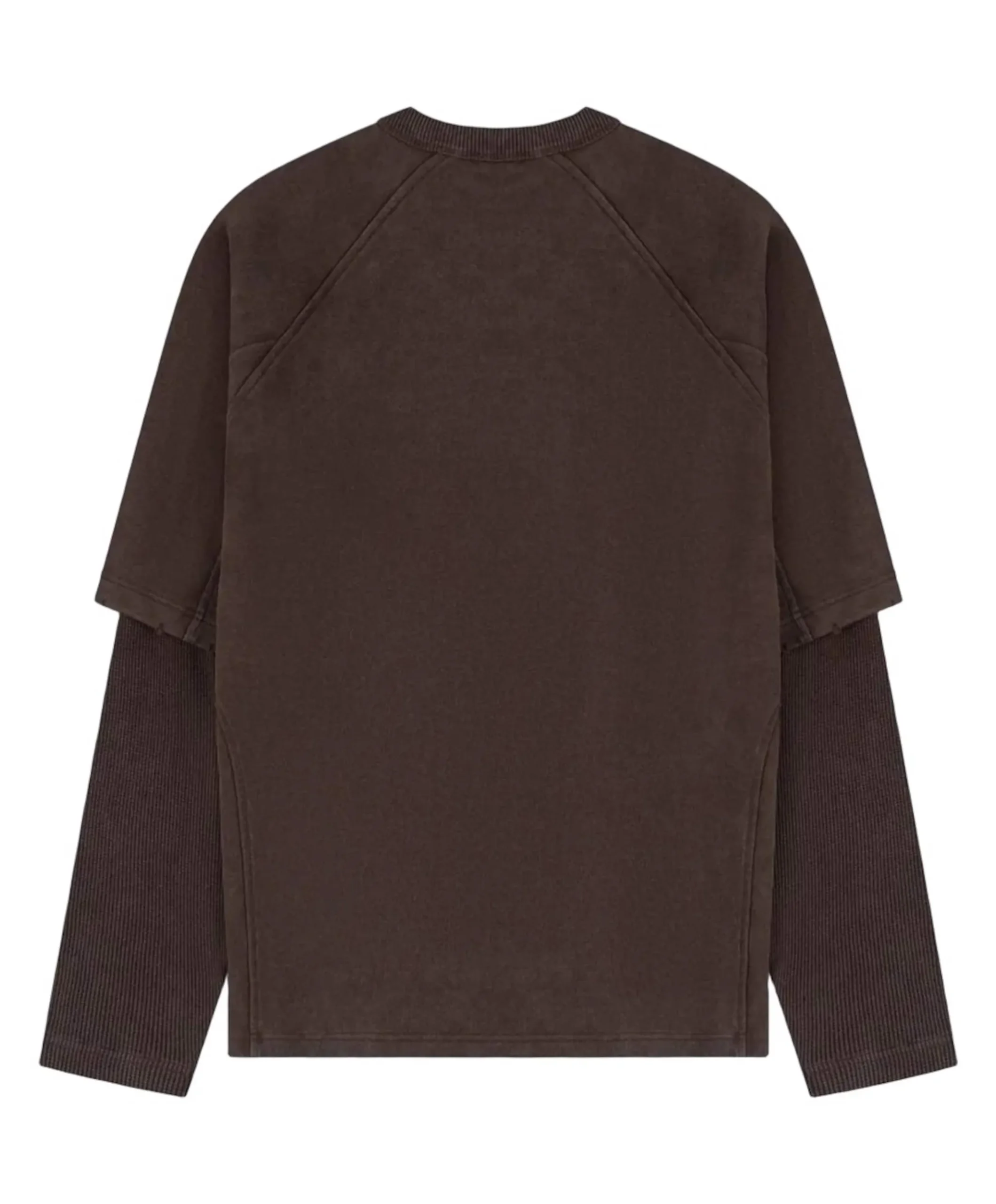 Heren longsleeve bruin