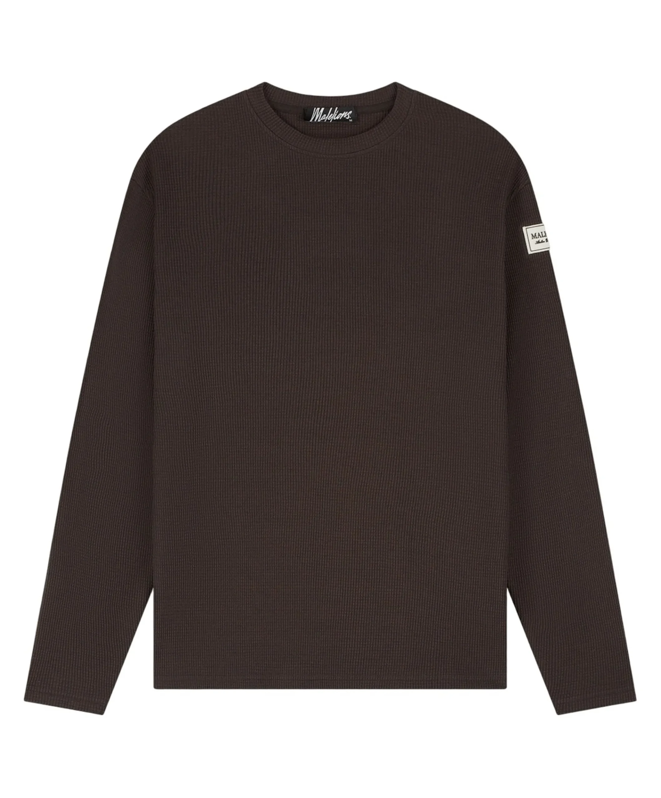 Heren longsleeve bruin