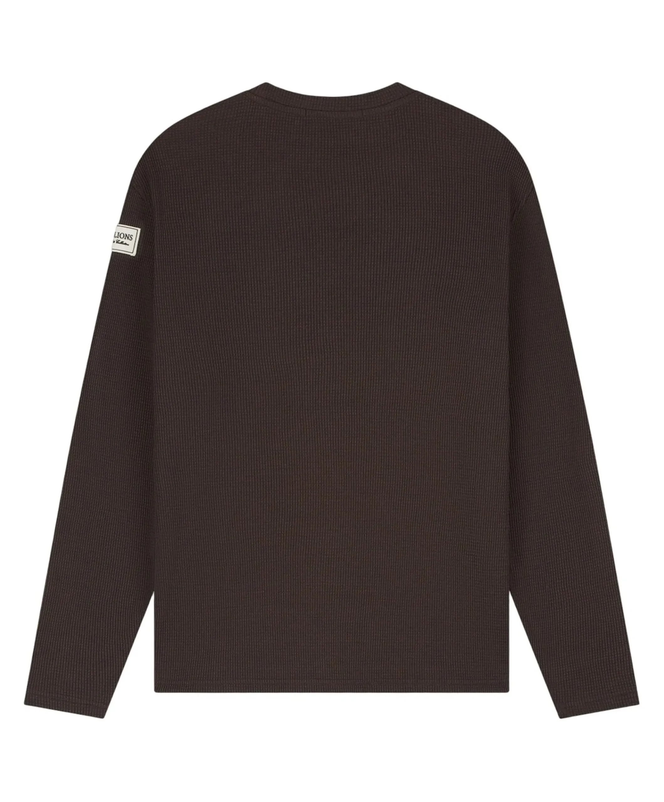 Heren longsleeve bruin