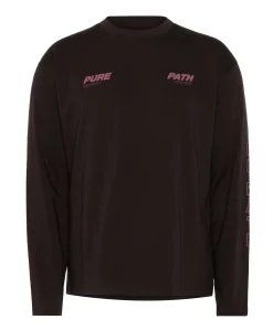 Heren longsleeve bruin