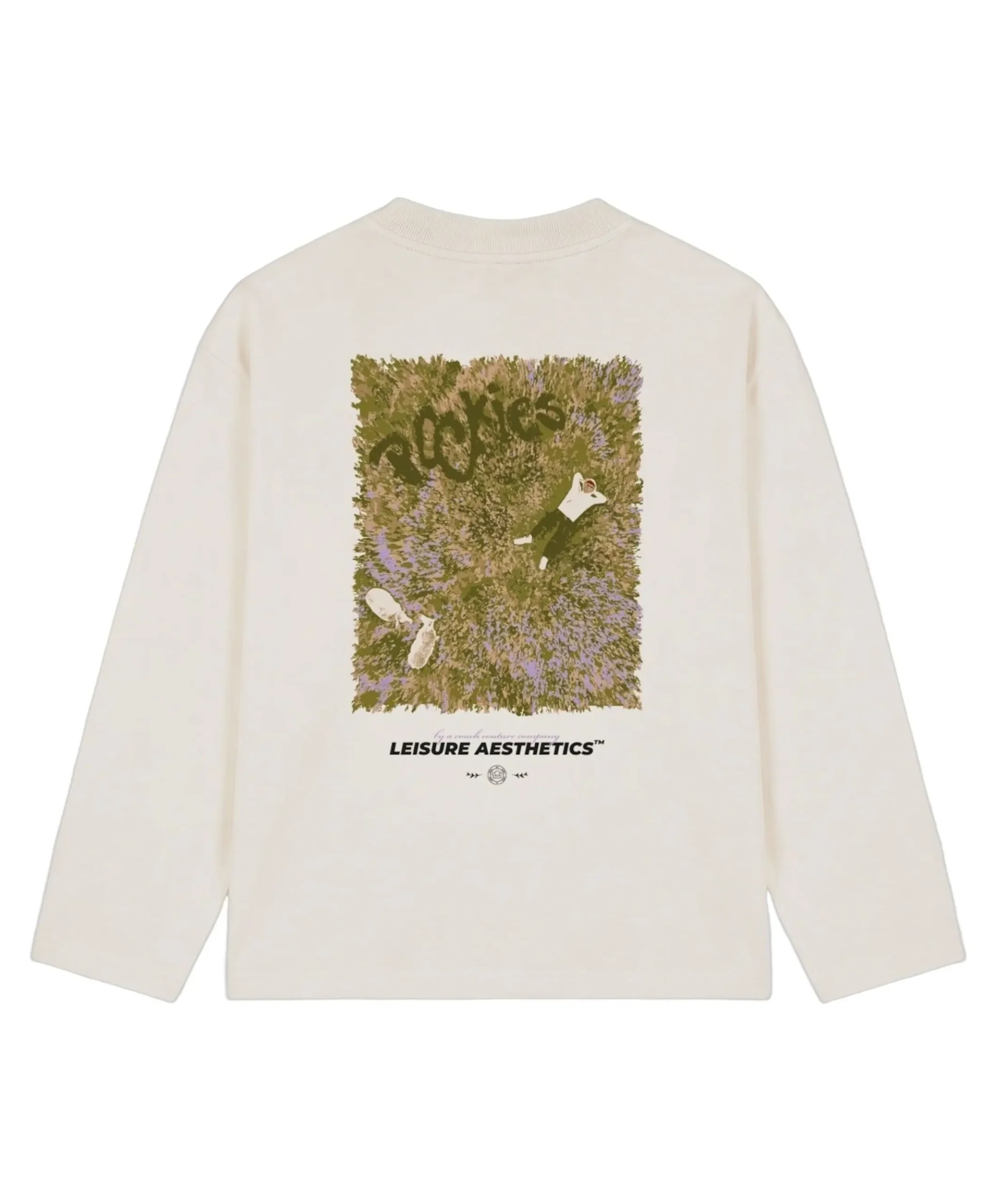 Heren longsleeve ecru