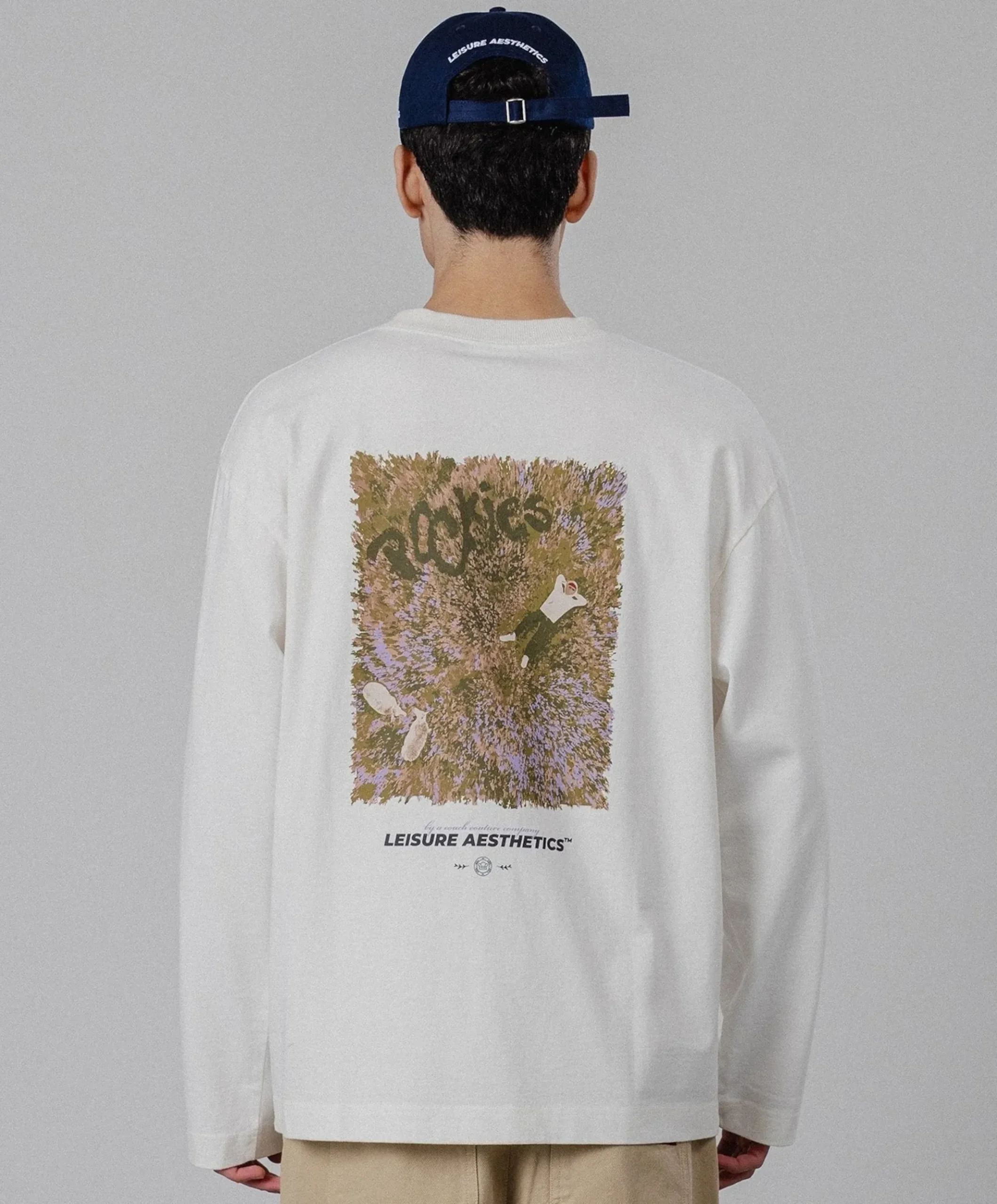 Heren longsleeve ecru