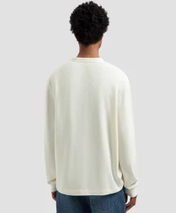 Heren longsleeve ecru