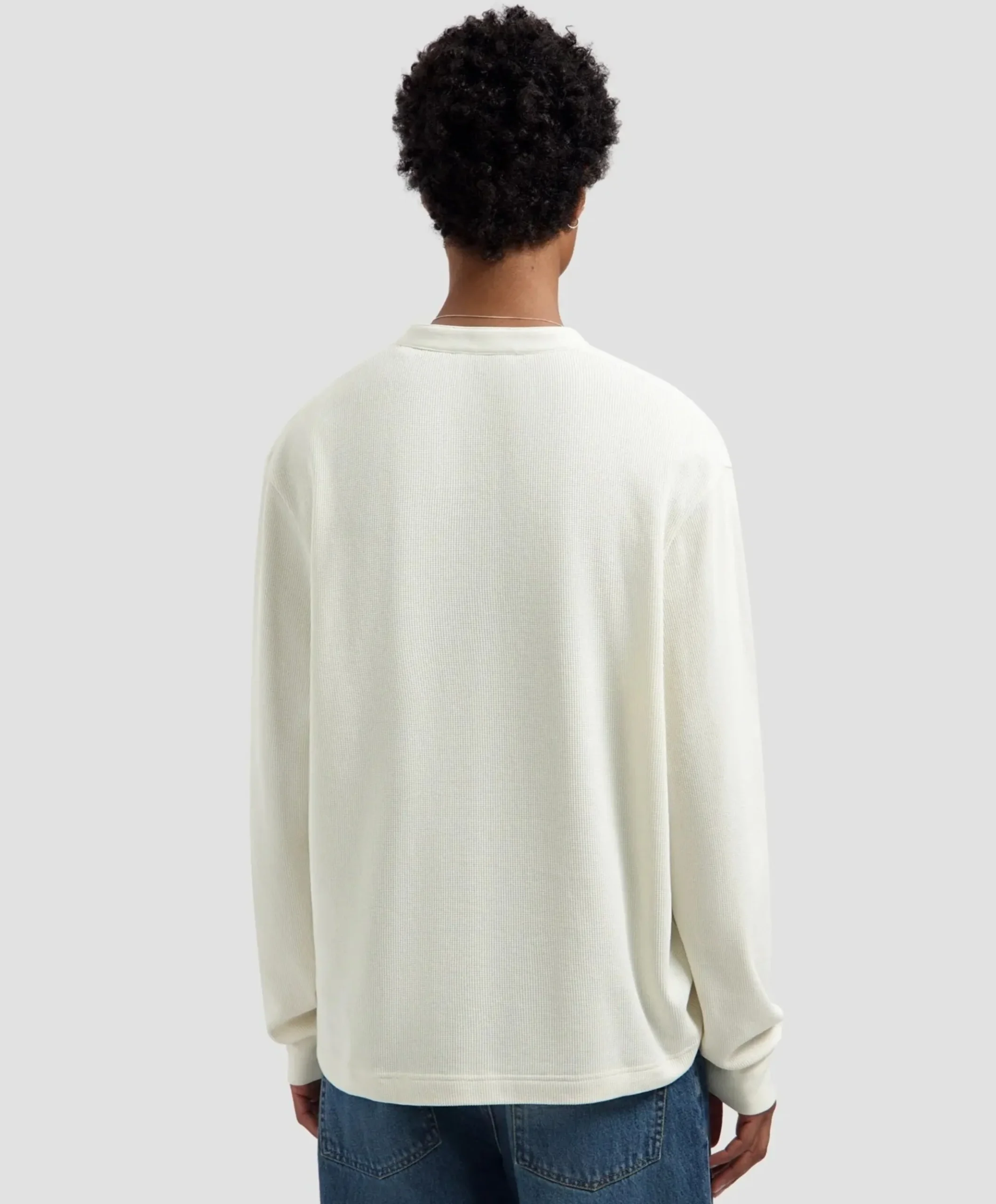 Heren longsleeve ecru
