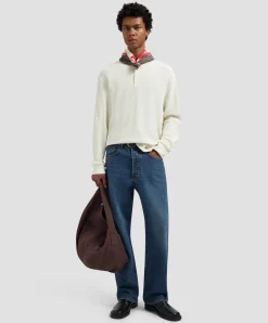 Heren longsleeve ecru