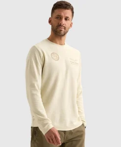 Heren longsleeve ecru