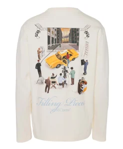 Heren longsleeve ecru