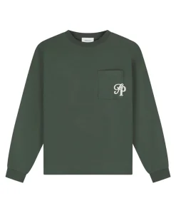 Heren longsleeve groen