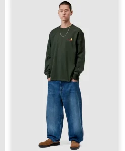 Heren longsleeve groen