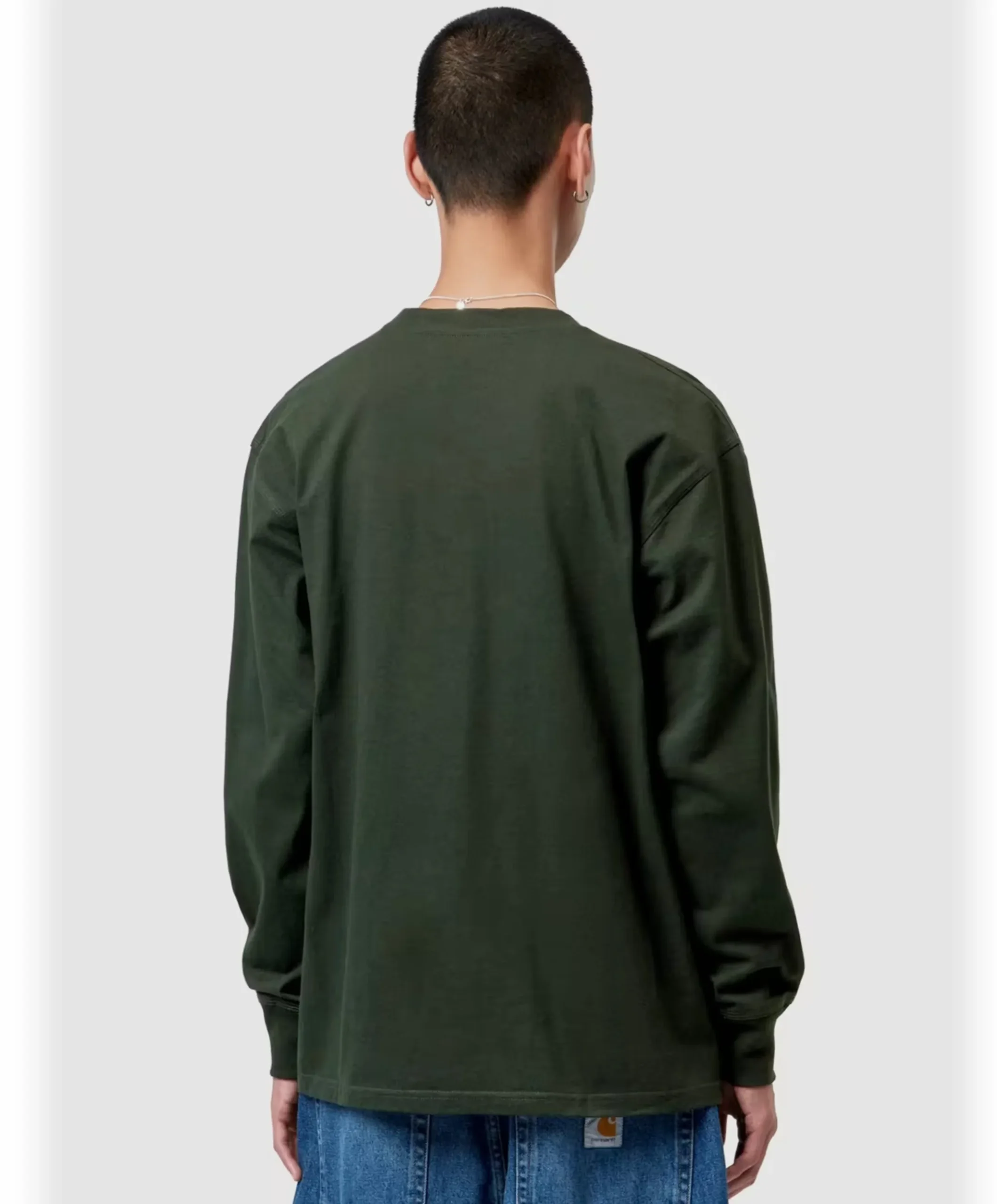 Heren longsleeve groen
