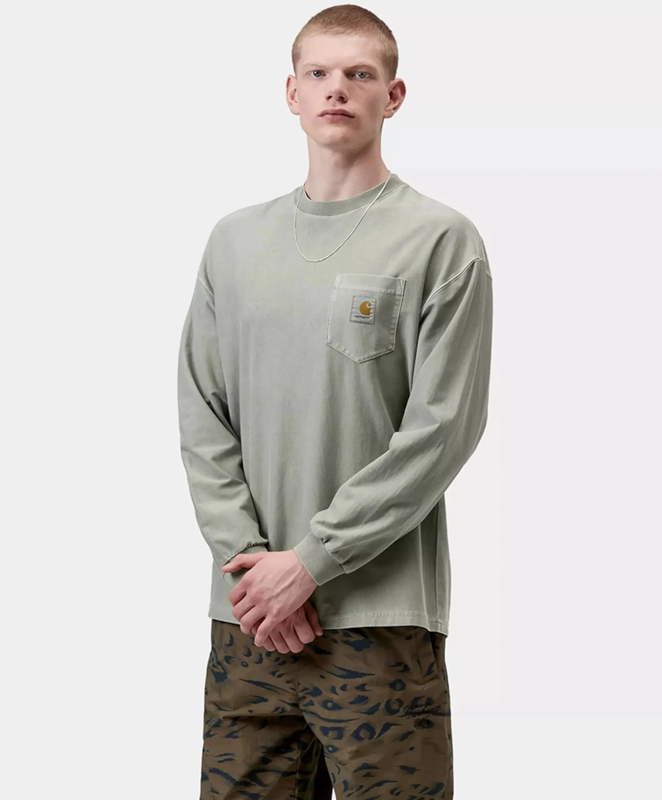 Heren longsleeve groen
