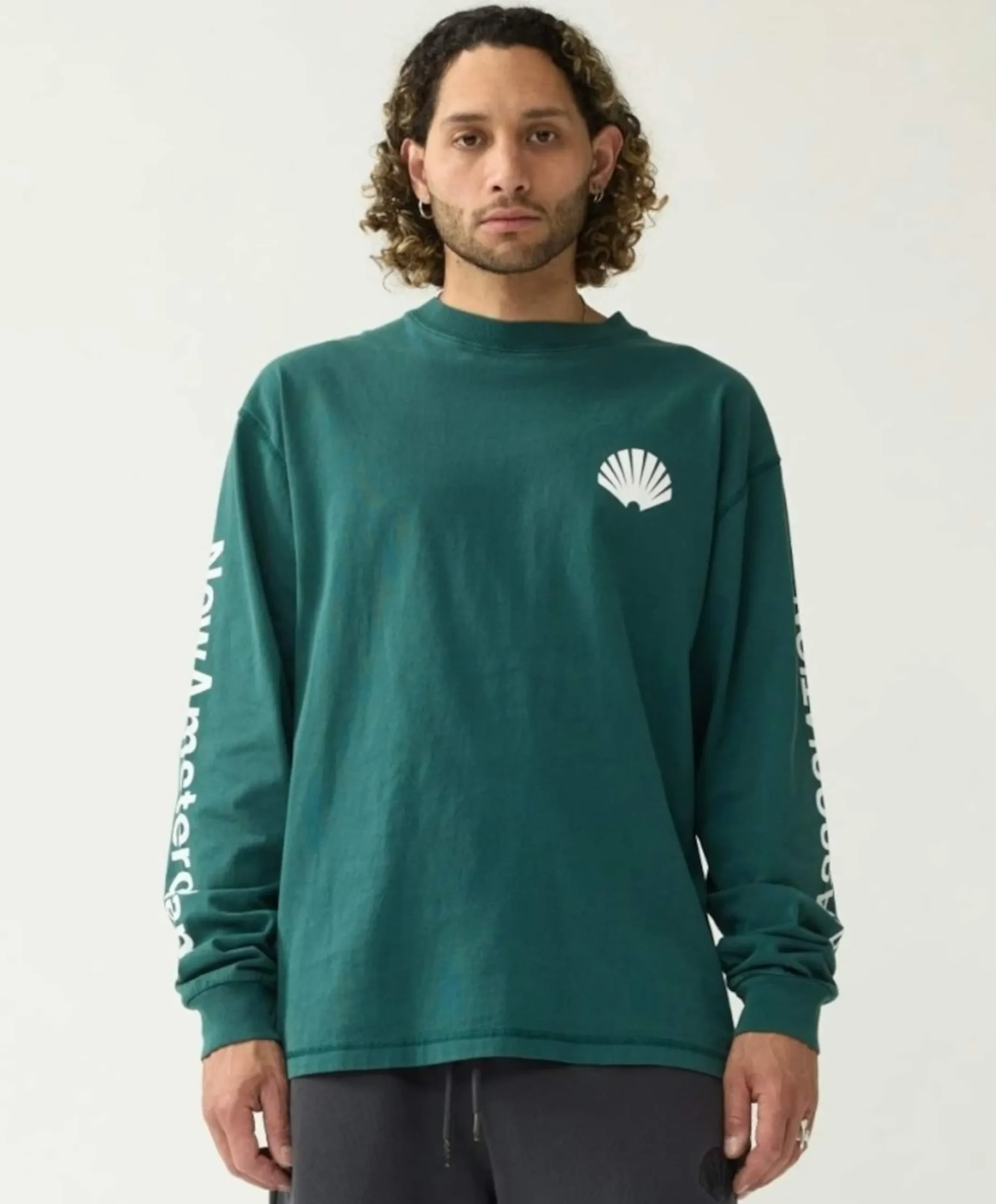 Heren longsleeve groen