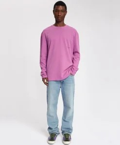 Heren longsleeve paars