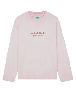 Heren longsleeve roze