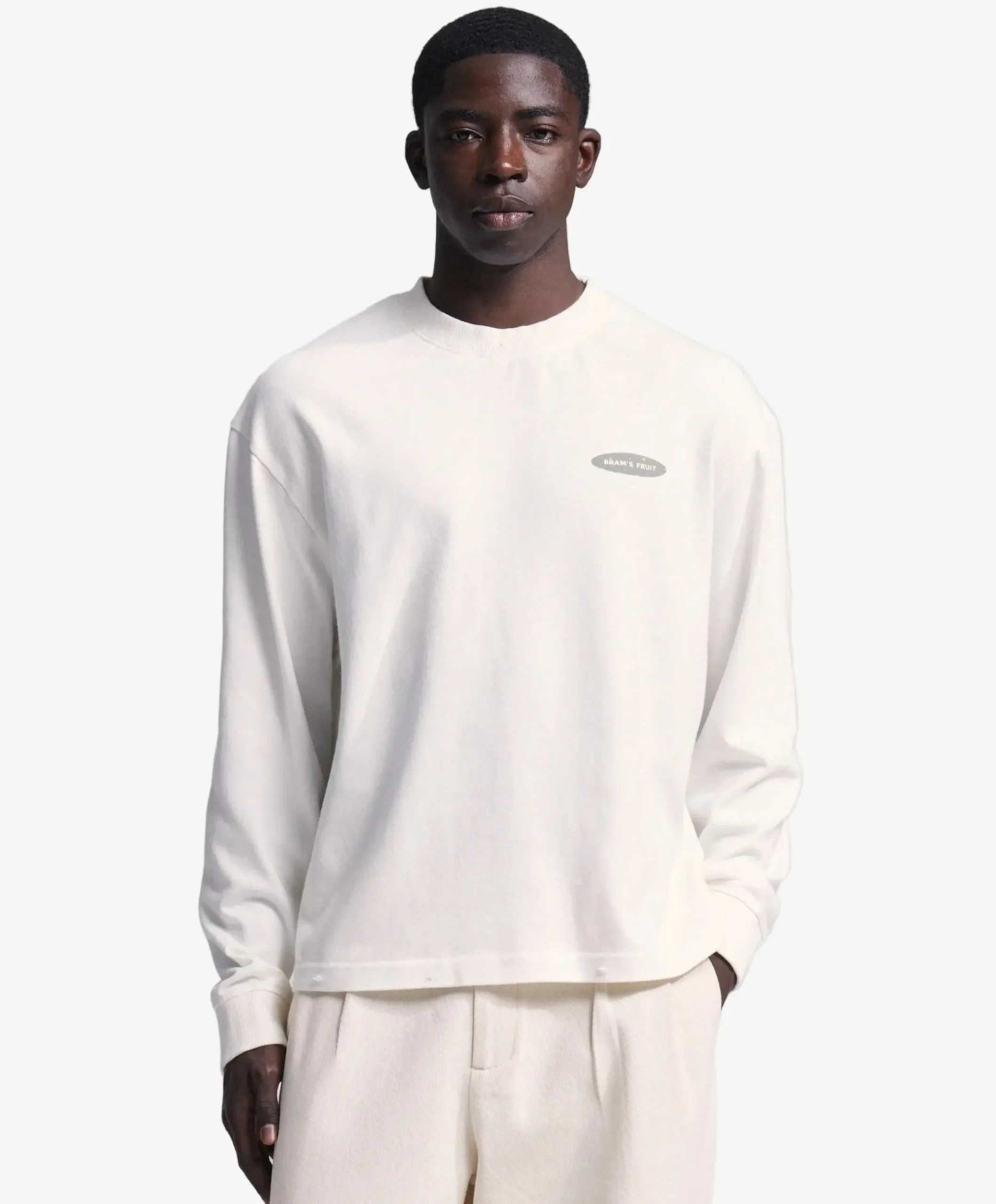 Heren longsleeve wit