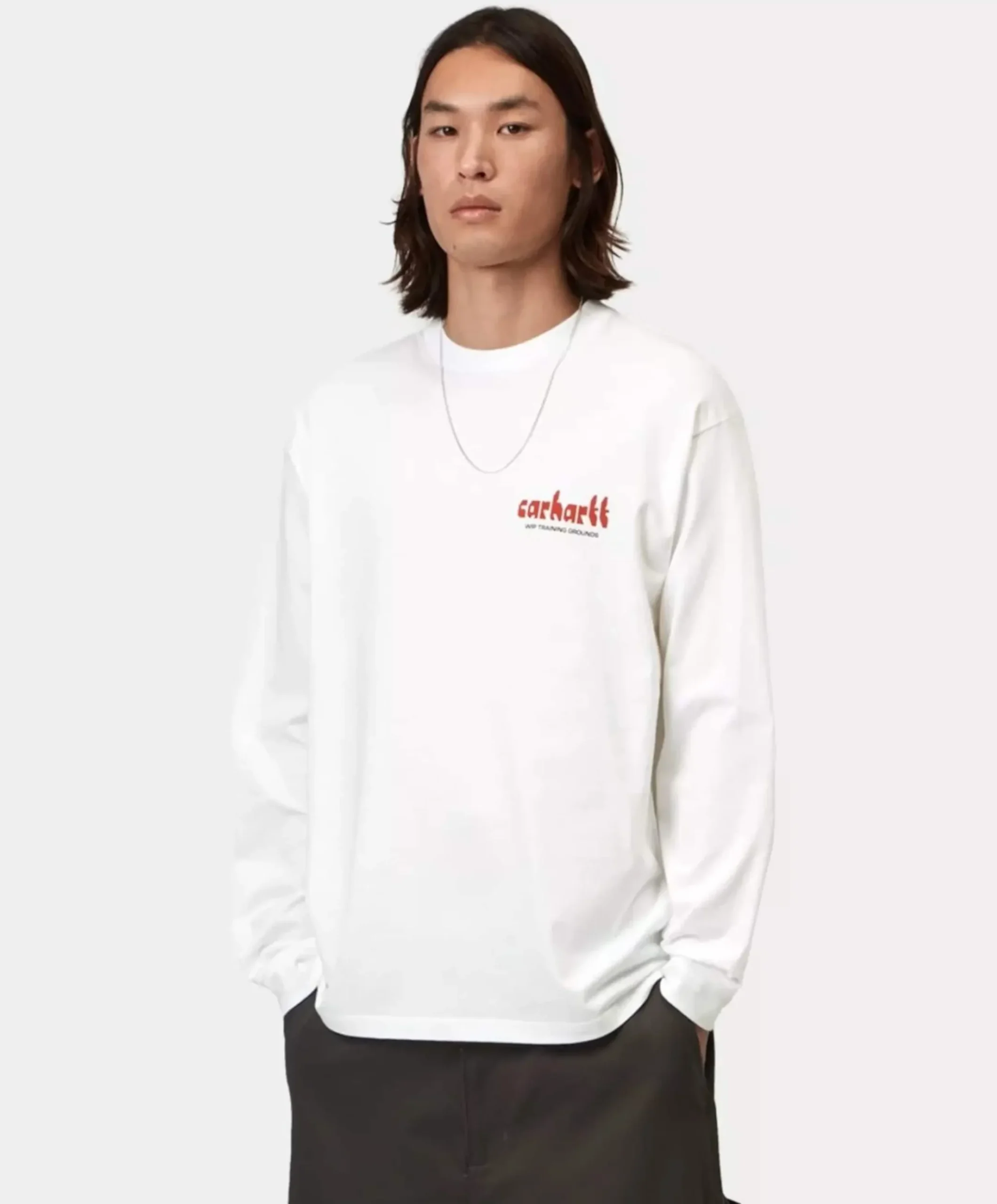 Heren longsleeve wit