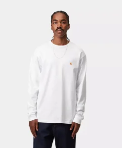 Heren longsleeve wit