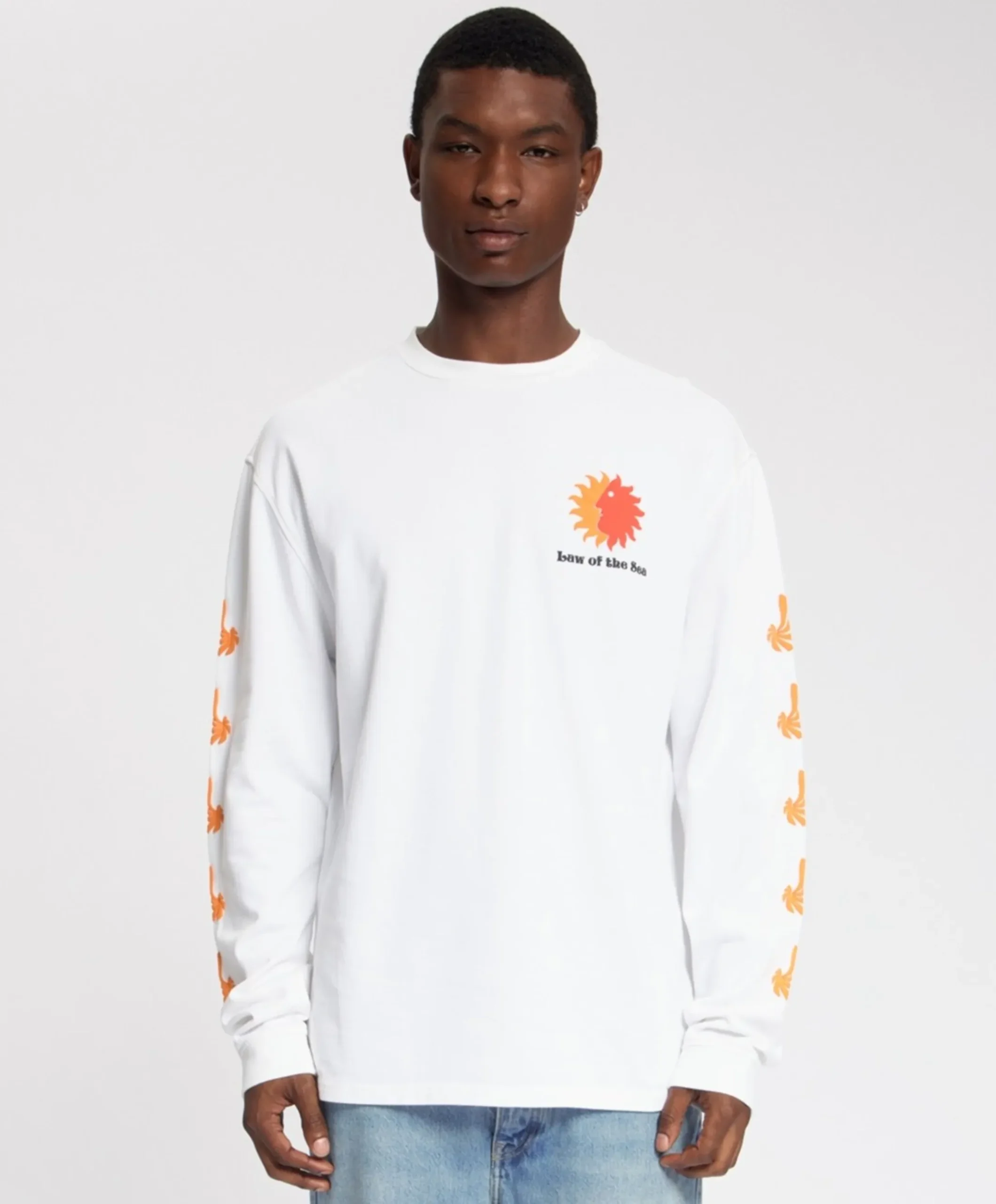 Heren longsleeve wit