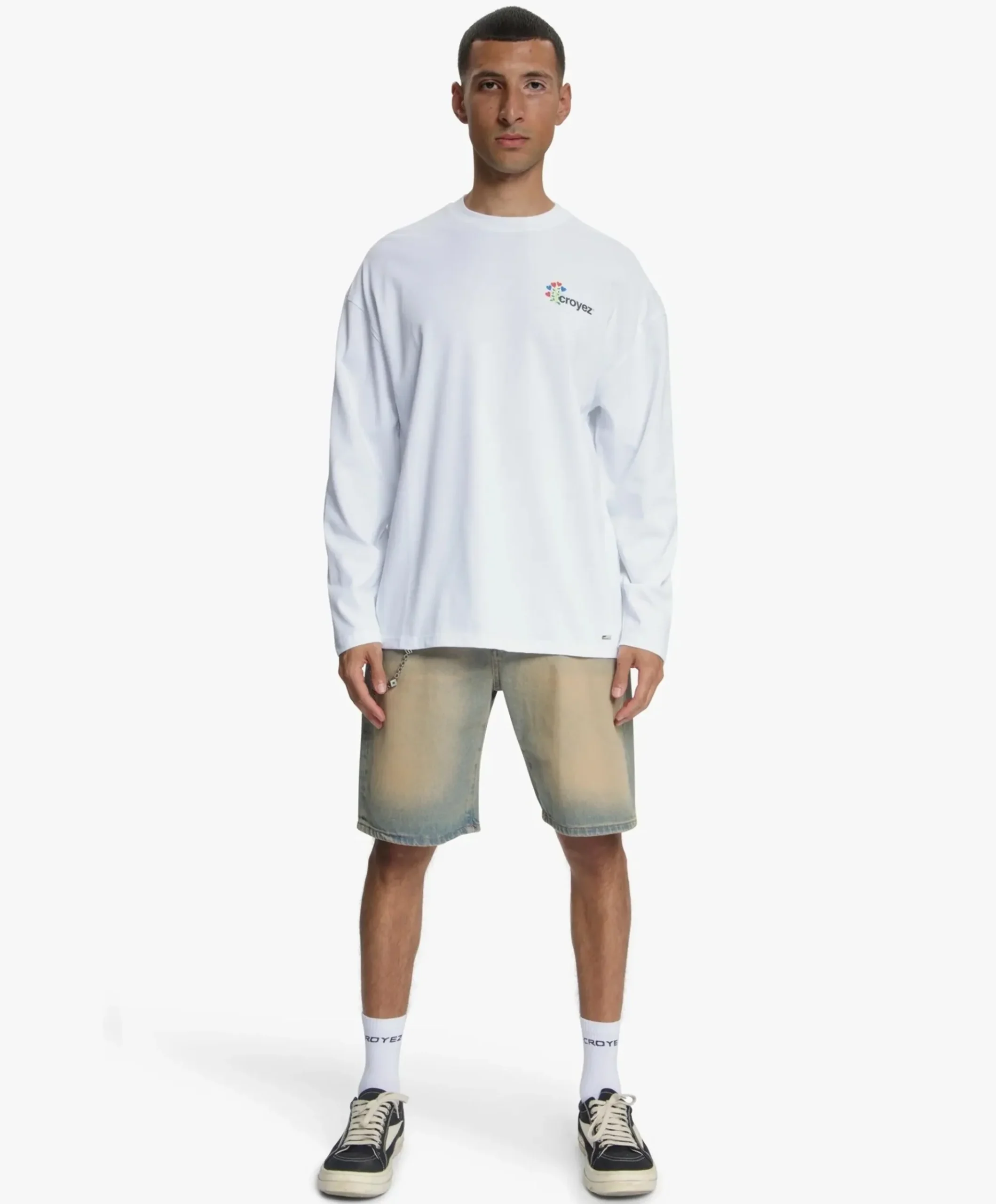 Heren longsleeve wit