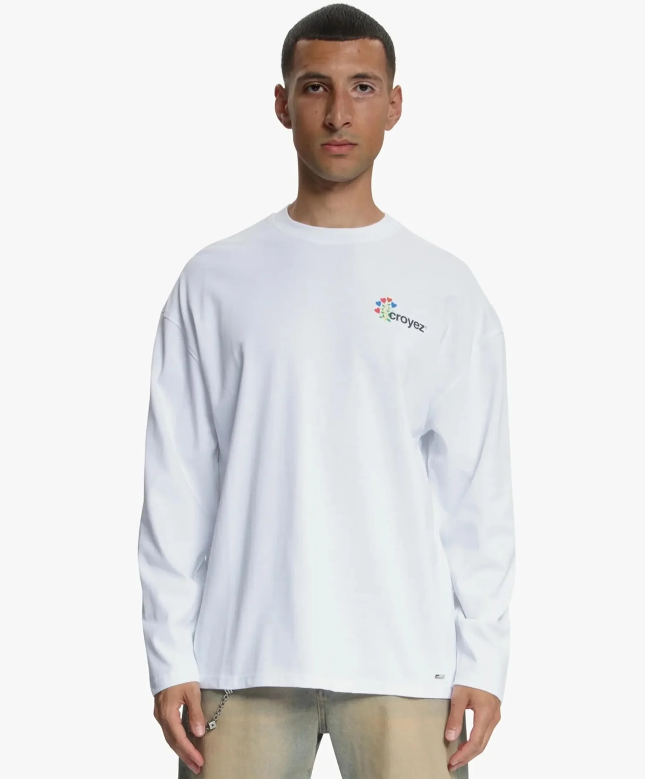 Heren longsleeve wit