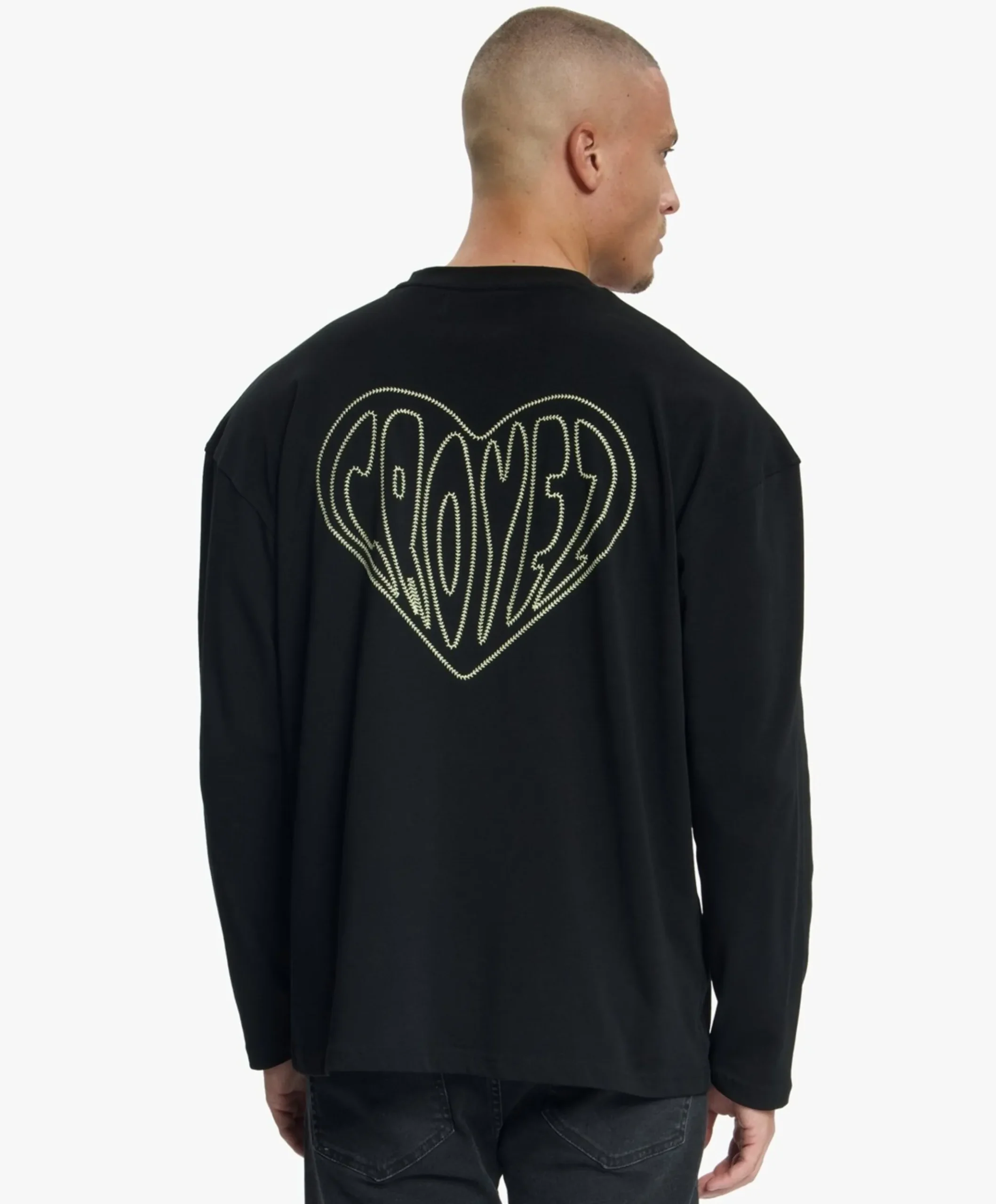 Heren longsleeve zwart