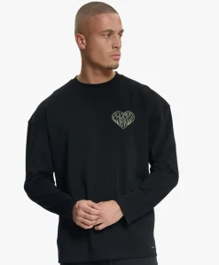 Heren longsleeve zwart