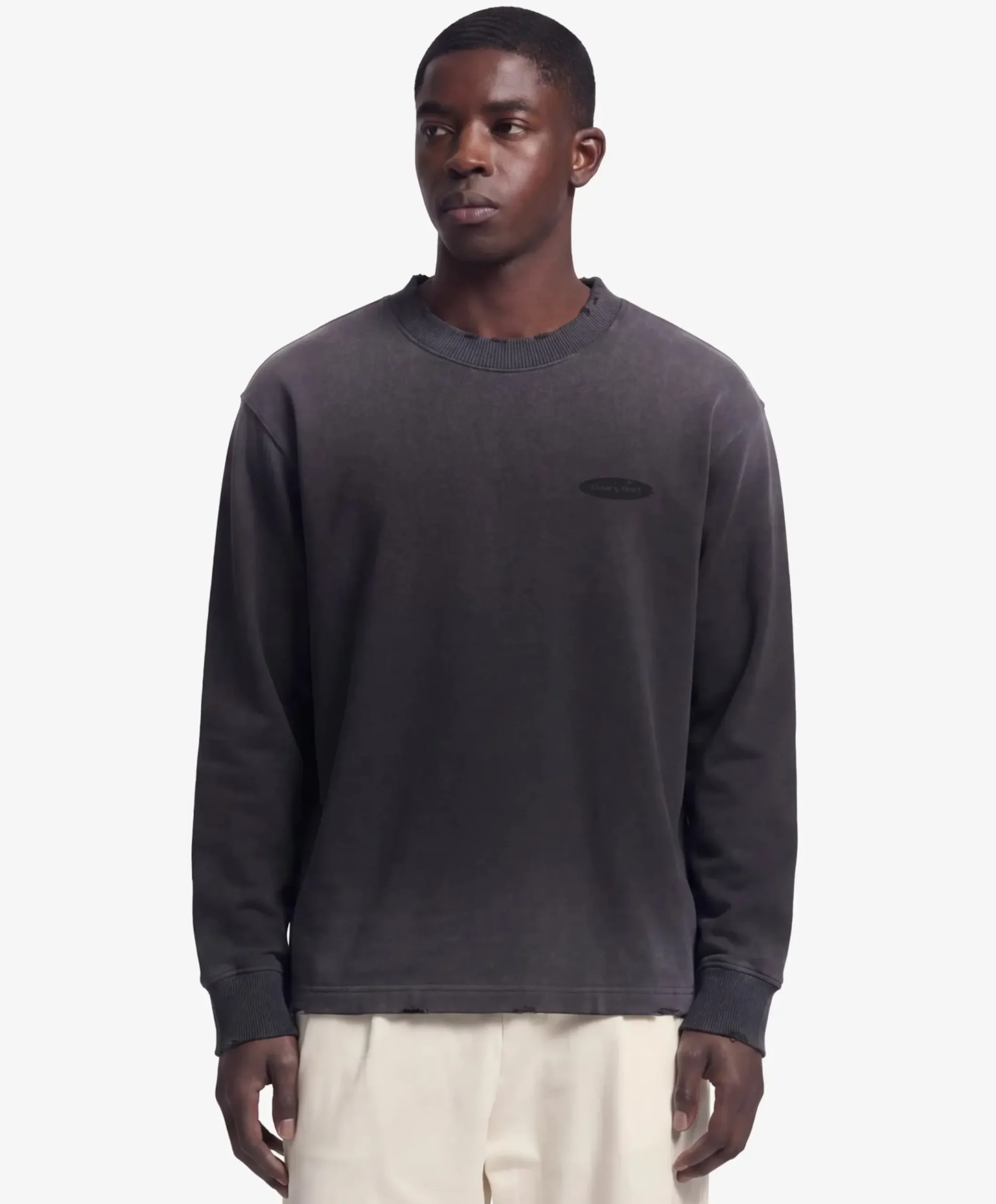 Heren longsleeve zwart