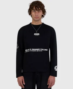 Heren longsleeve zwart